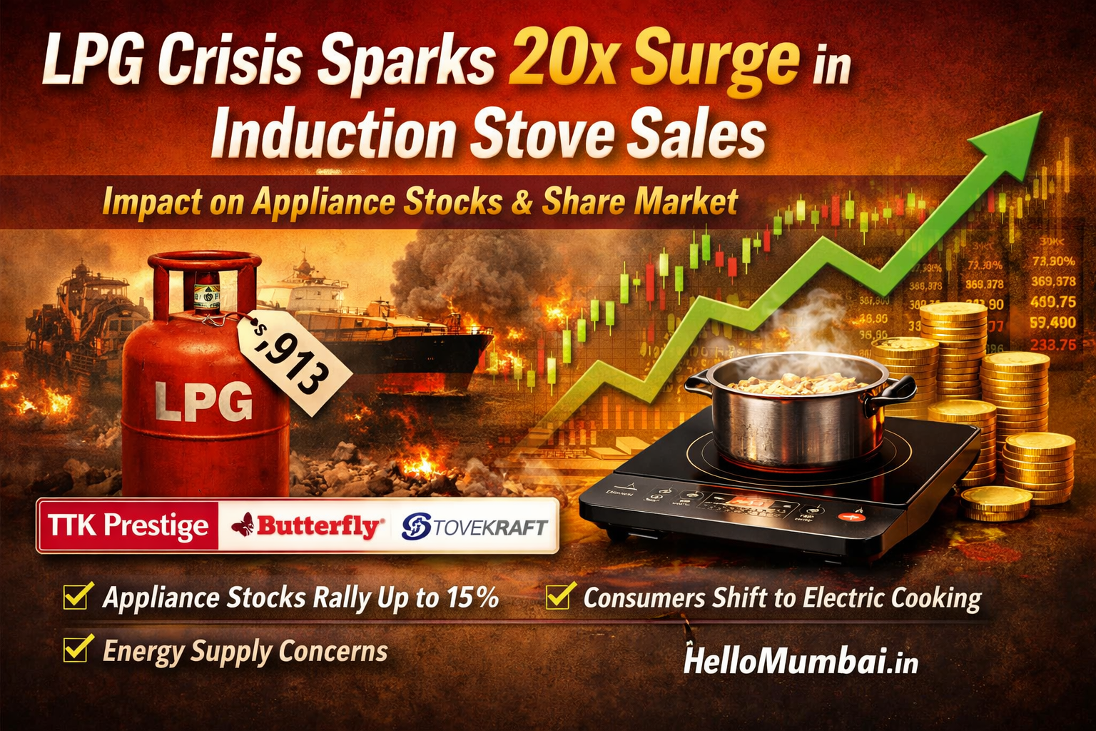India’s LPG Crisis Sparks 20x Surge in Induction Stove Sales