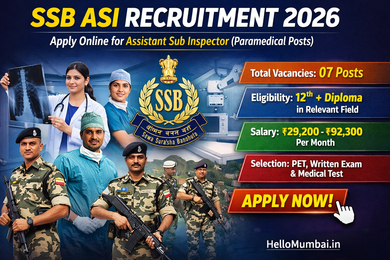 SSB ASI Recruitment 2026