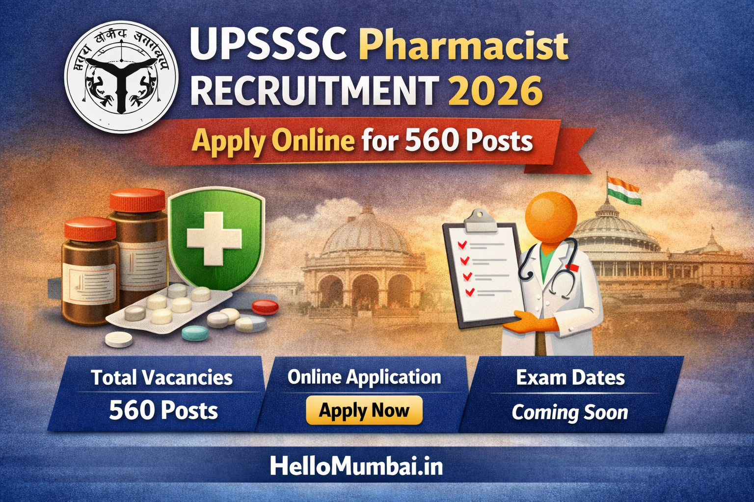 UPSSSC Pharmacist Recruitment 2026 – Apply Online for 560 Posts