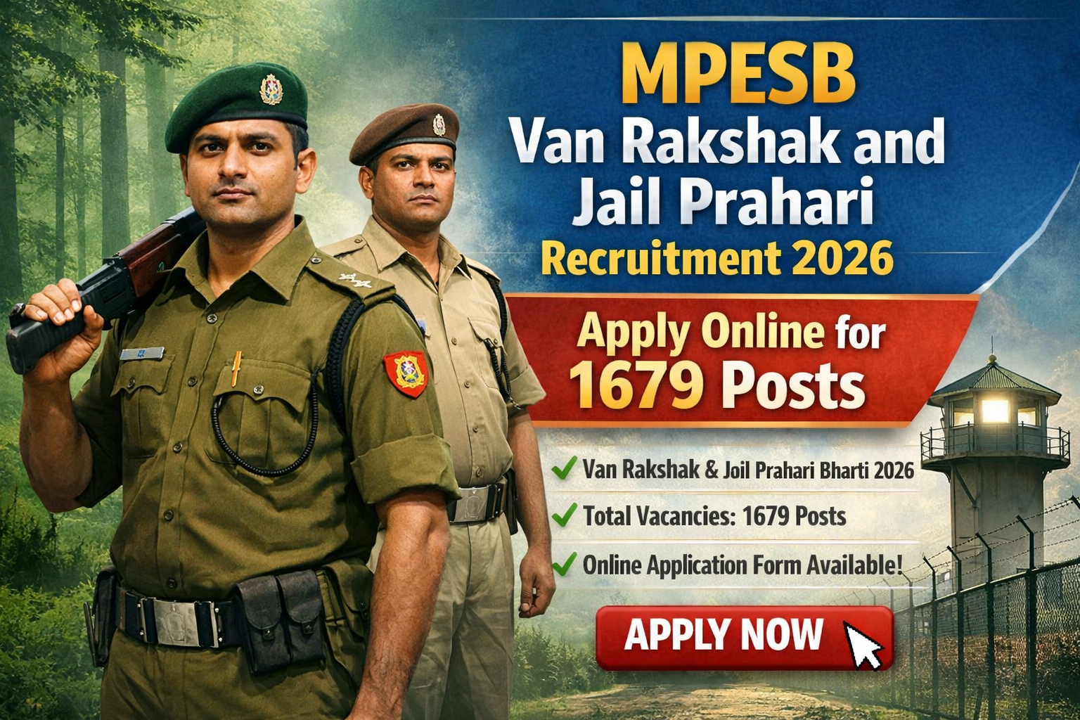 MPESB Van Rakshak and Jail Prahari Recruitment 2026