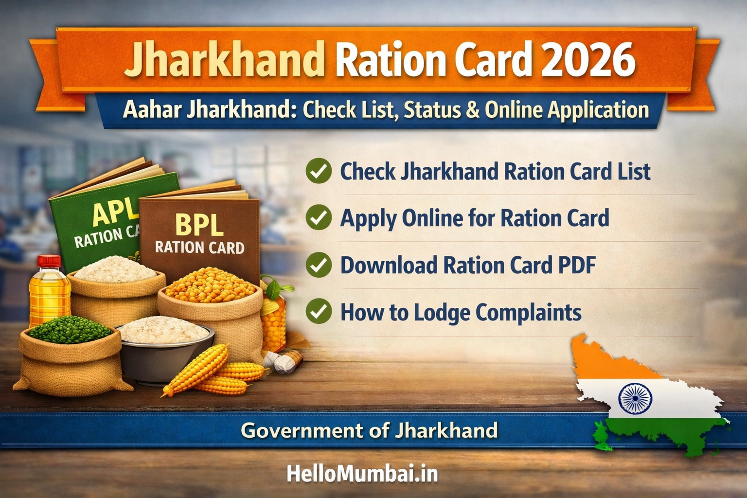 Aahar Jharkhand Ration Card 2026